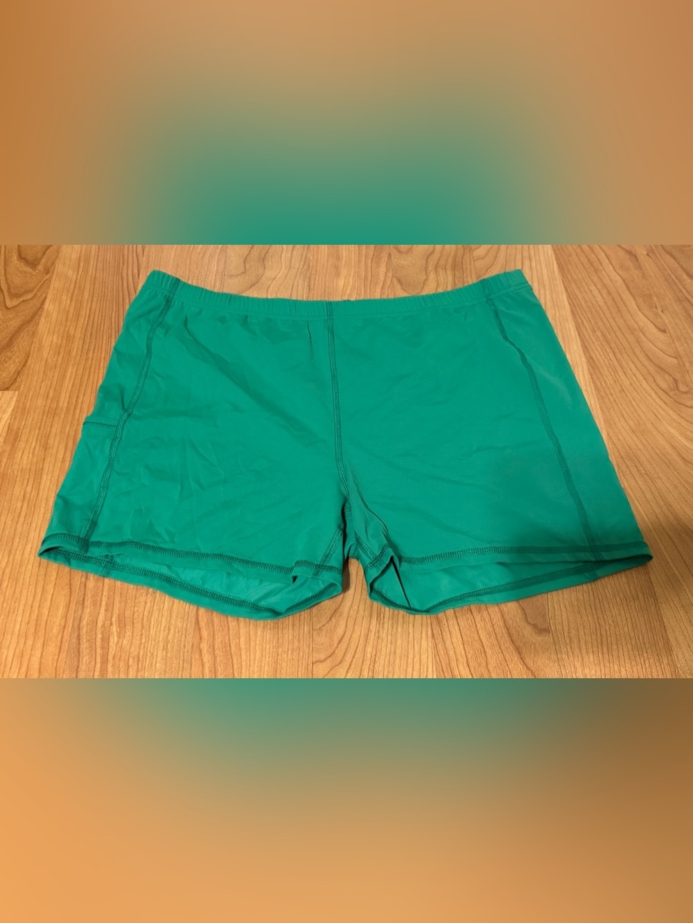 Lilly Pulitzer Luxletic Womens Green Athletic Shorts Stretch Pull-On Elastic 16